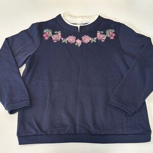 VINTAGE BLAIR WOMENS FLORAL SWEATER